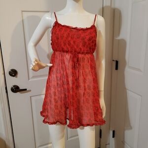 Victoria’s Secret red baby doll slip nightie size medium